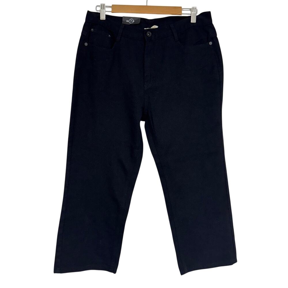 Umgee Black Wide Leg Cropped Jeans Women’s 7 Casual Classic Denim New